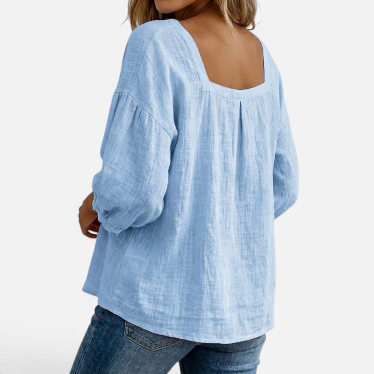 Duvrier | Women’s Elegant Square Neck Blouse