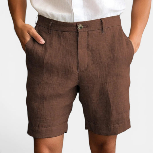Duvrier | Men's Relaxed Fit Linen Summer Shorts
