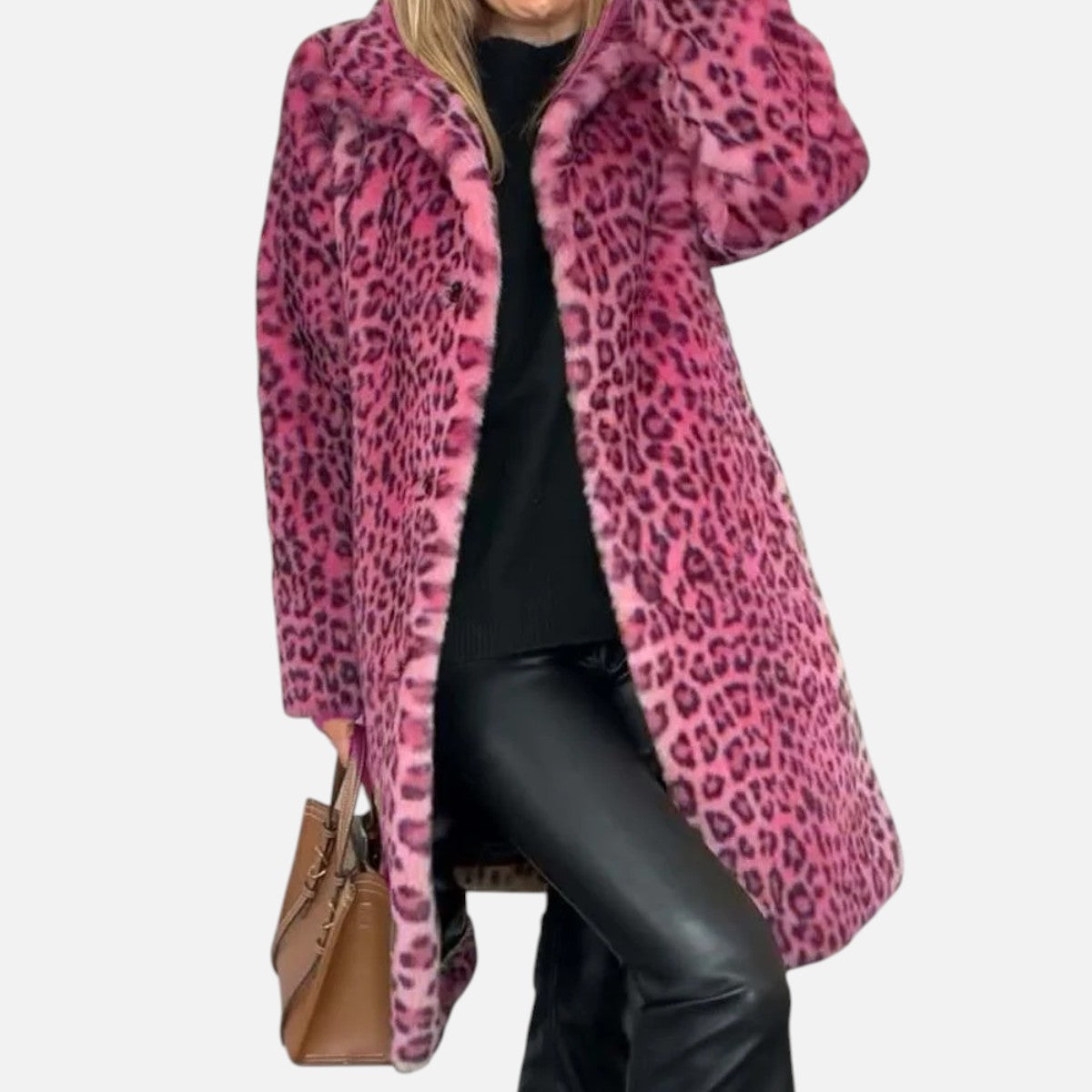 Duvrier | Women's Leopard Print Long Coat