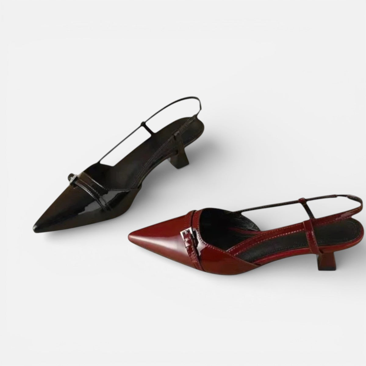 Duvrier | Women's Leather Mid Heels - Comfortable Office Wear