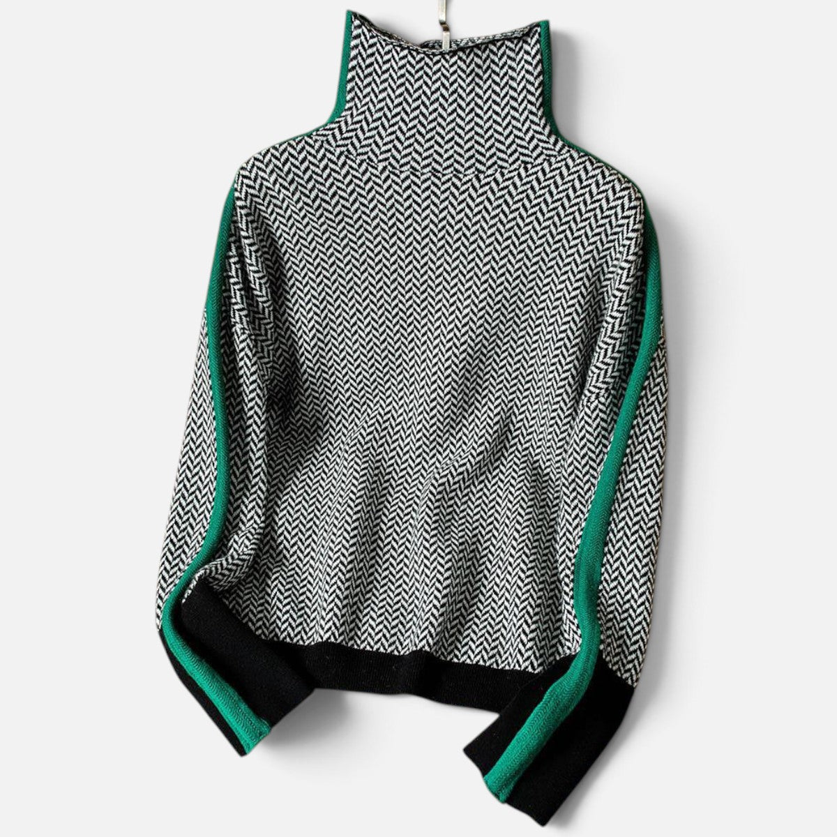 Duvrier | Women's Striped Roll Neck Jumper