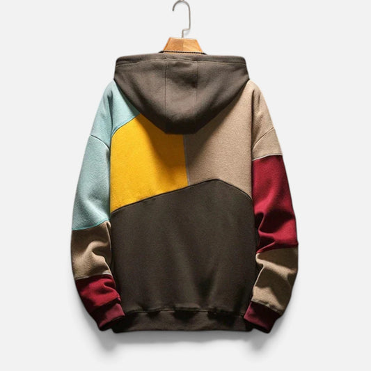 Duvrier | Men's Patchwork Hoodie