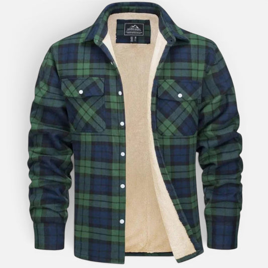 Duvrier | Men's Sherpa Lined Plaid Jacket