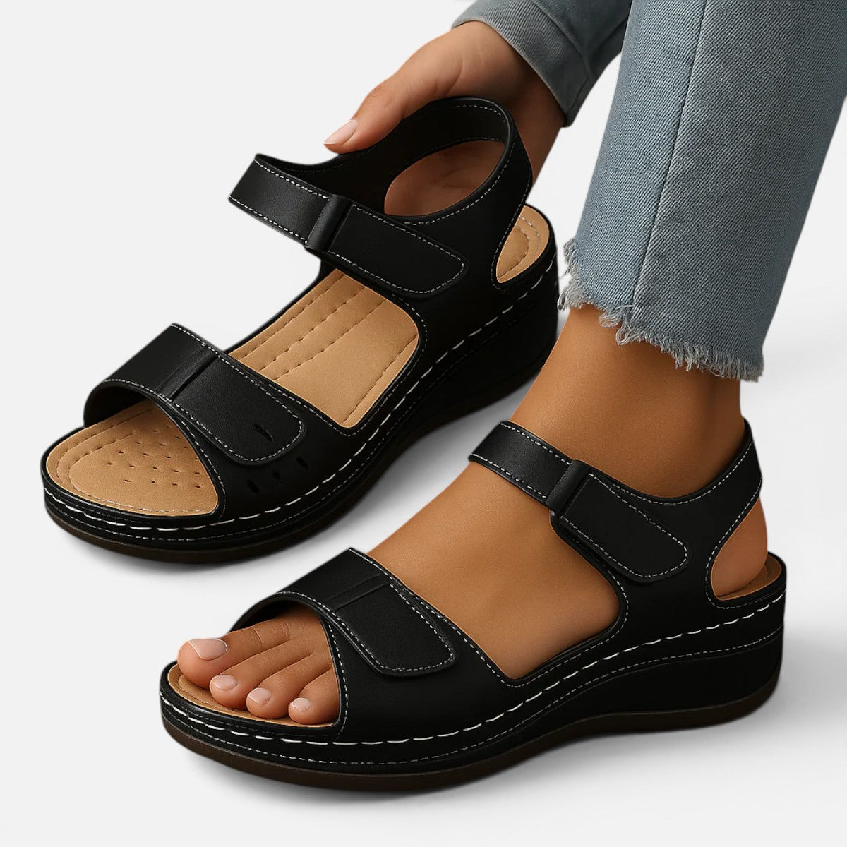 Duvrier | Women's Orthopaedic Sandals with Wedge Heel