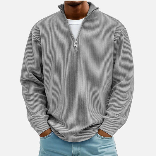 Duvrier | Men's Half Zip Knitted Jumper
