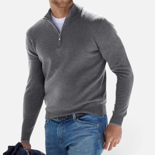 Duvrier | Men's Quarter Zip Sweater