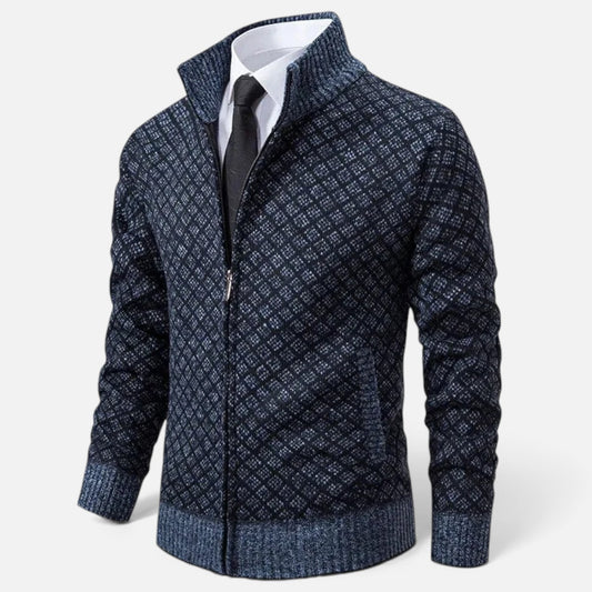 Duvrier | Men's Knitted Zip Up Cardigan