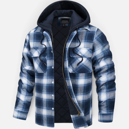 Duvrier | Men's Checked Zip Up Jacket