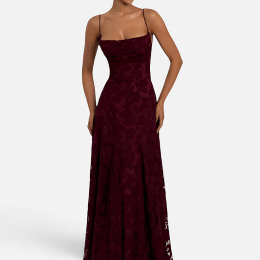 Duvrier | Women’s Floral Pattern Sleeveless Maxi Dress