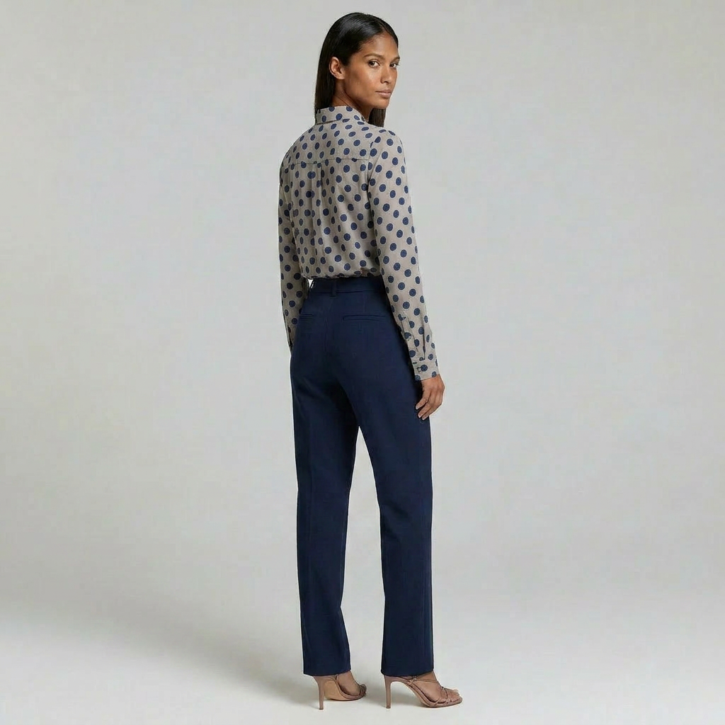 Duvrier | Women’s Polka Dot Blouse - Office & Casual Wear