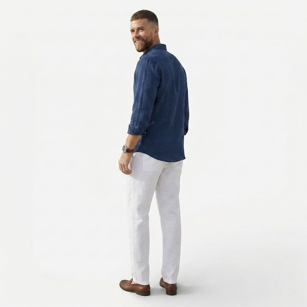 Duvrier | Men’s Linen Shirt - Breathable Casual Fit