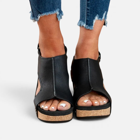 Duvrier | Women's Suede Wedge Sandals