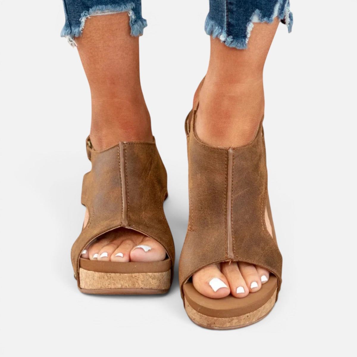 Duvrier | Women's Suede Wedge Sandals