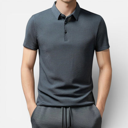 Duvrier | Men’s Short Sleeve Breathable Polo Shirt - Smart Casual Wear