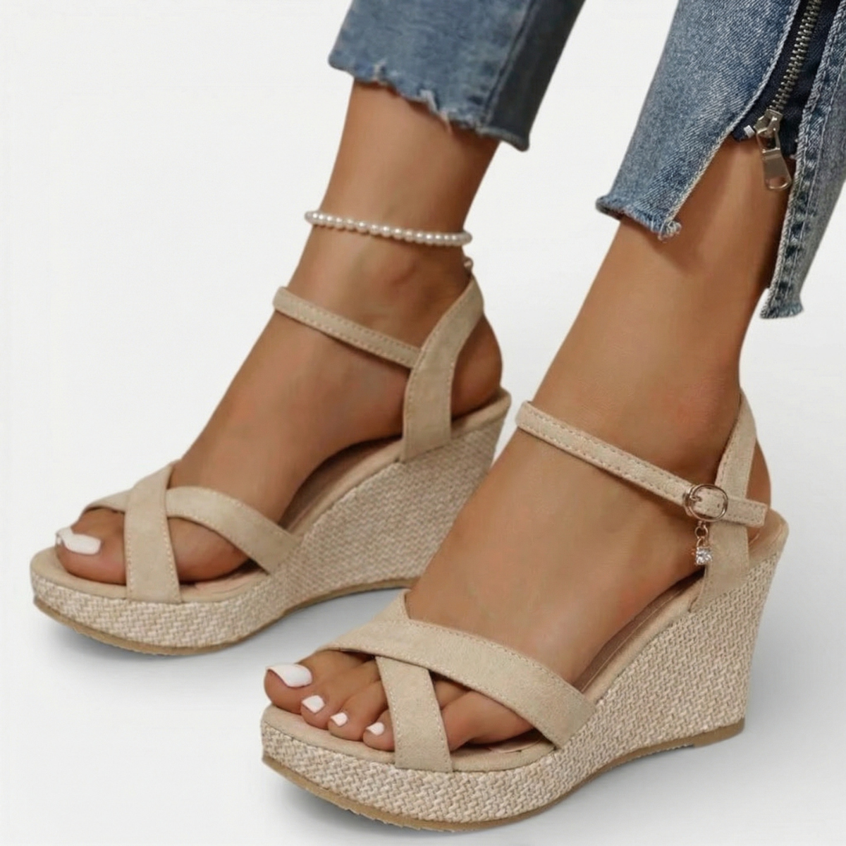 Duvrier | Women’s Comfortable Wedge Sandals - Summer Casual Wear