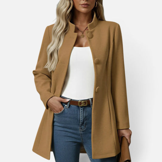 Duvrier | Women's Button Front A-Line Coat