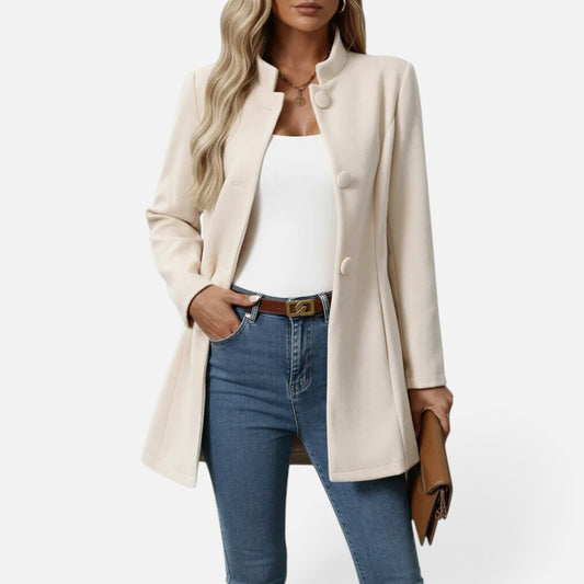 Duvrier | Women's Button Front A-Line Coat