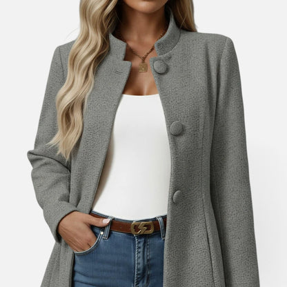 Duvrier | Women's Button Front A-Line Coat