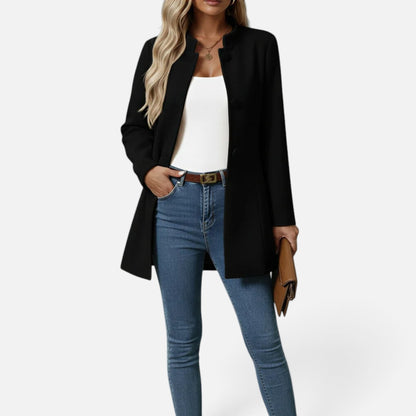 Duvrier | Women's Button Front A-Line Coat