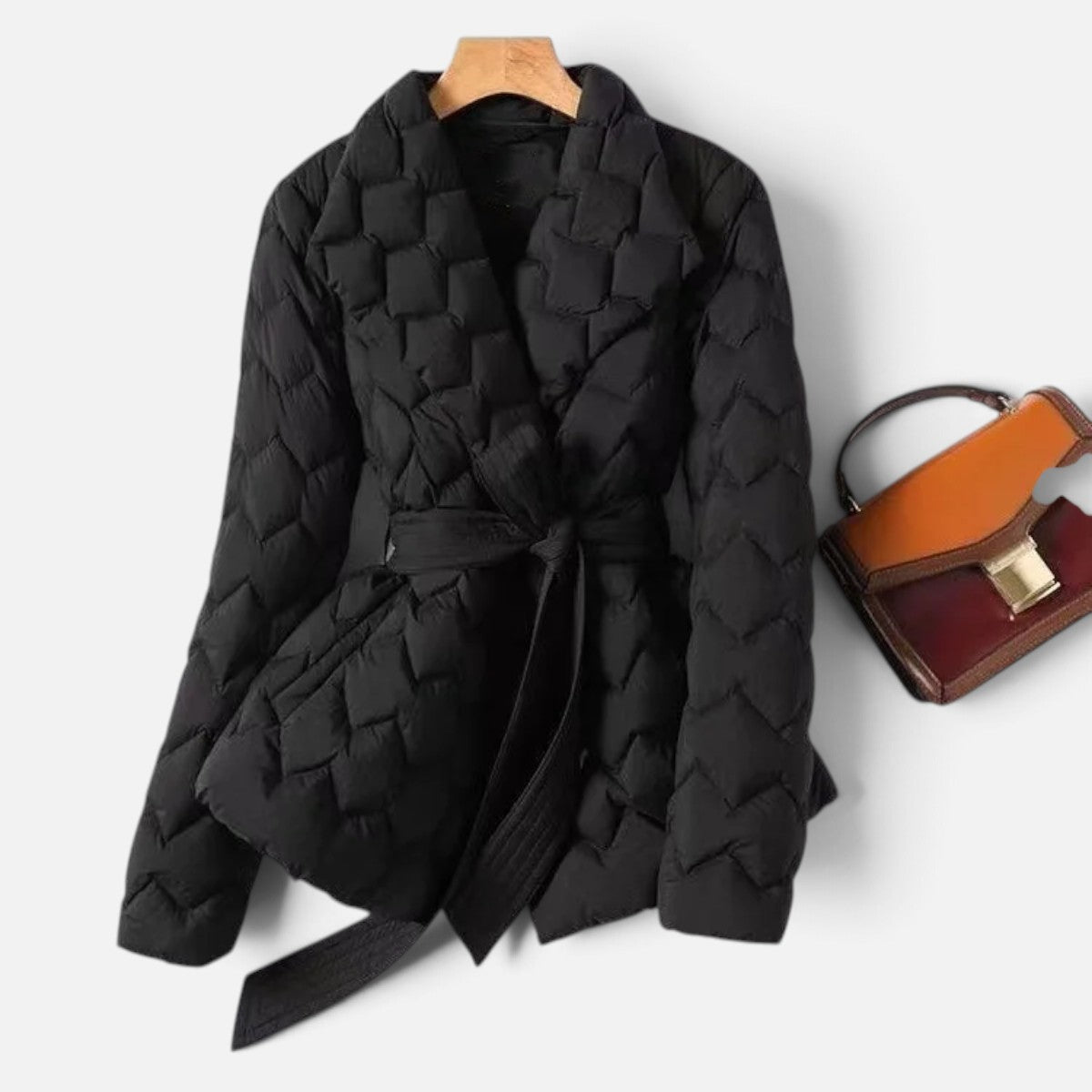 Duvrier | Women's Quilted Belted Jacket