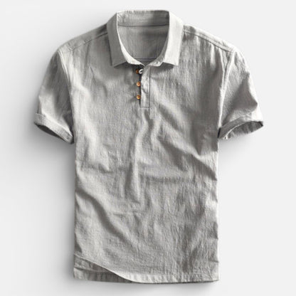 Duvrier | Men’s Lightweight Linen Polo Shirt- Breathable Holiday Wear