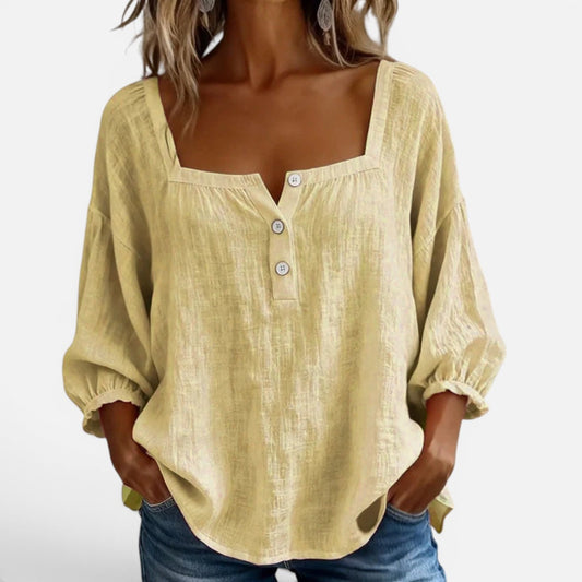 Duvrier | Women’s Elegant Square Neck Blouse