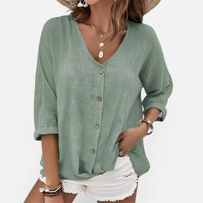 Duvrier | Women's Relaxed Button-Up Blouse