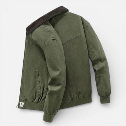 Duvrier | Men’s Cotton Corduroy Bomber Jacket – Daily Casual Wear