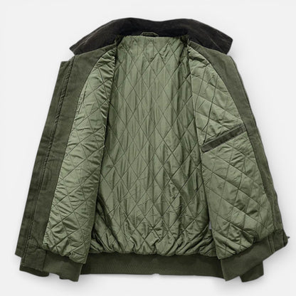Duvrier | Men’s Cotton Corduroy Bomber Jacket – Daily Casual Wear
