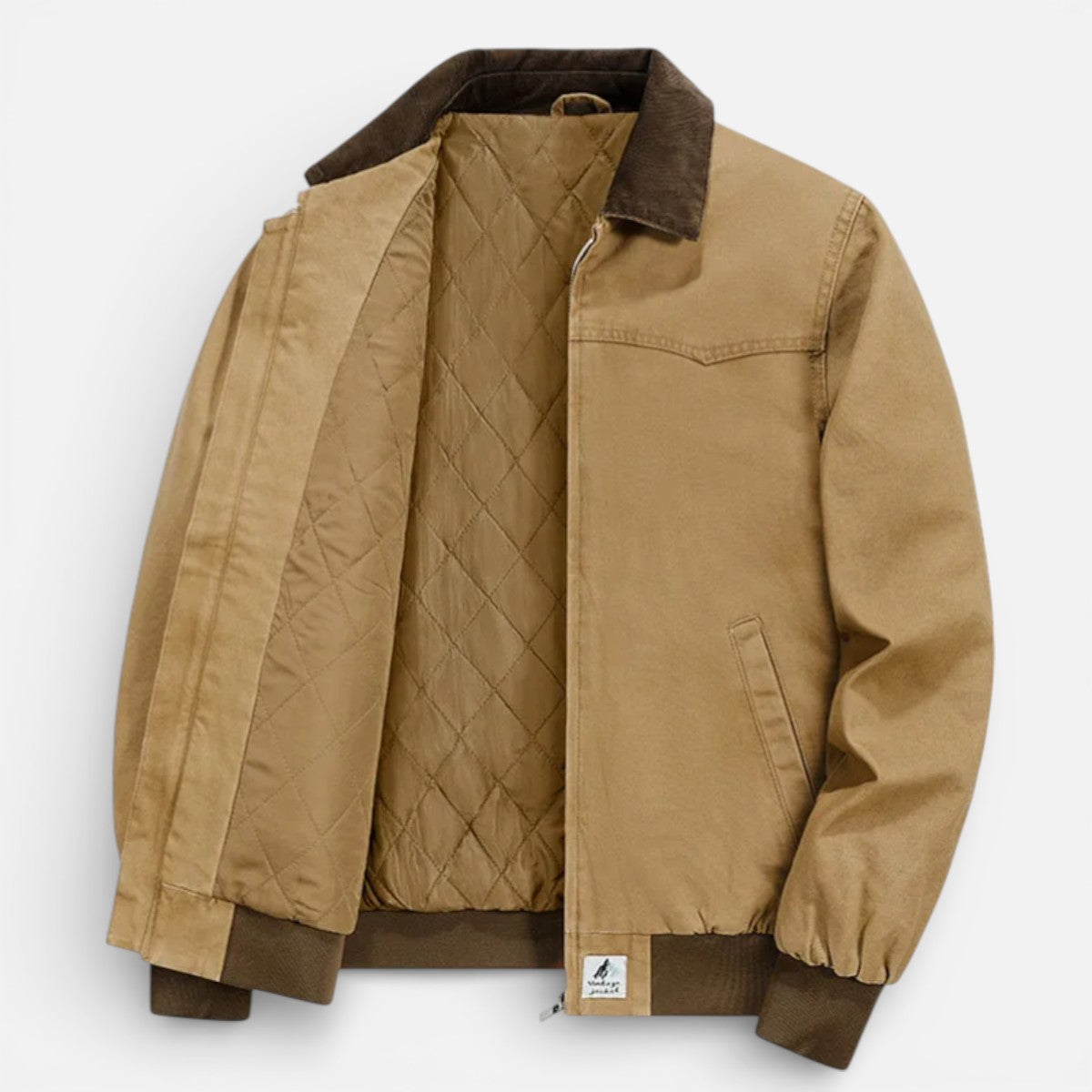 Duvrier | Men’s Cotton Corduroy Bomber Jacket – Daily Casual Wear