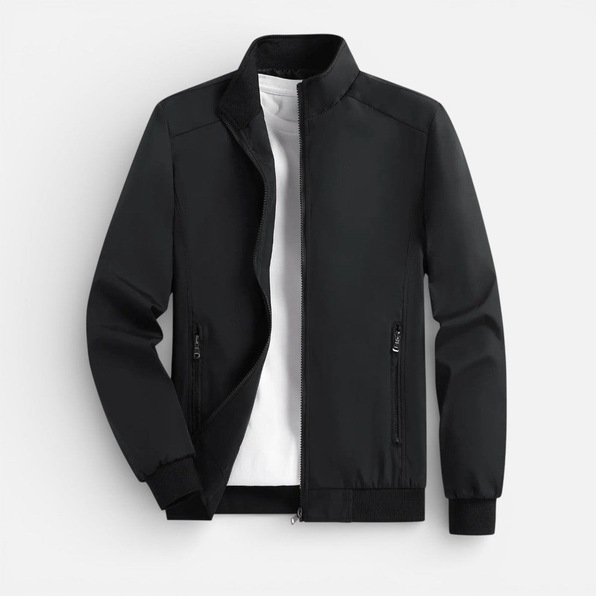 Duvrier | Men’s Zip-Up Tin Bomber Jacket - Casual Everyday Wear