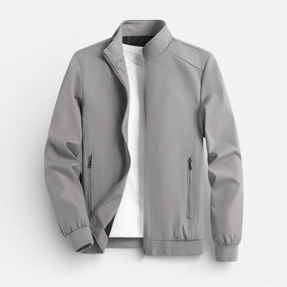 Duvrier | Men’s Zip-Up Tin Bomber Jacket - Casual Everyday Wear