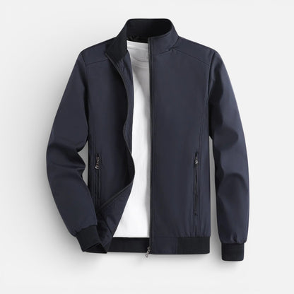 Duvrier | Men’s Zip-Up Tin Bomber Jacket - Casual Everyday Wear