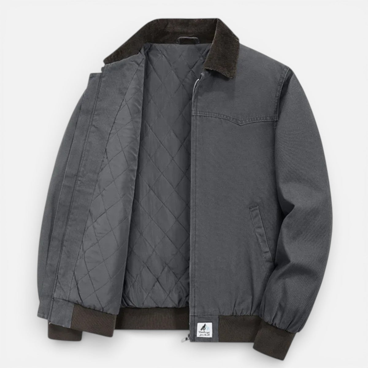Duvrier | Men’s Cotton Corduroy Bomber Jacket – Daily Casual Wear