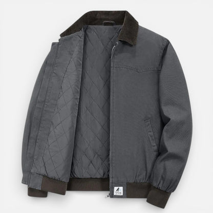 Duvrier | Men’s Cotton Corduroy Bomber Jacket – Daily Casual Wear
