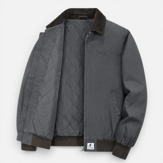 Duvrier | Men’s Cotton Corduroy Bomber Jacket – Daily Casual Wear