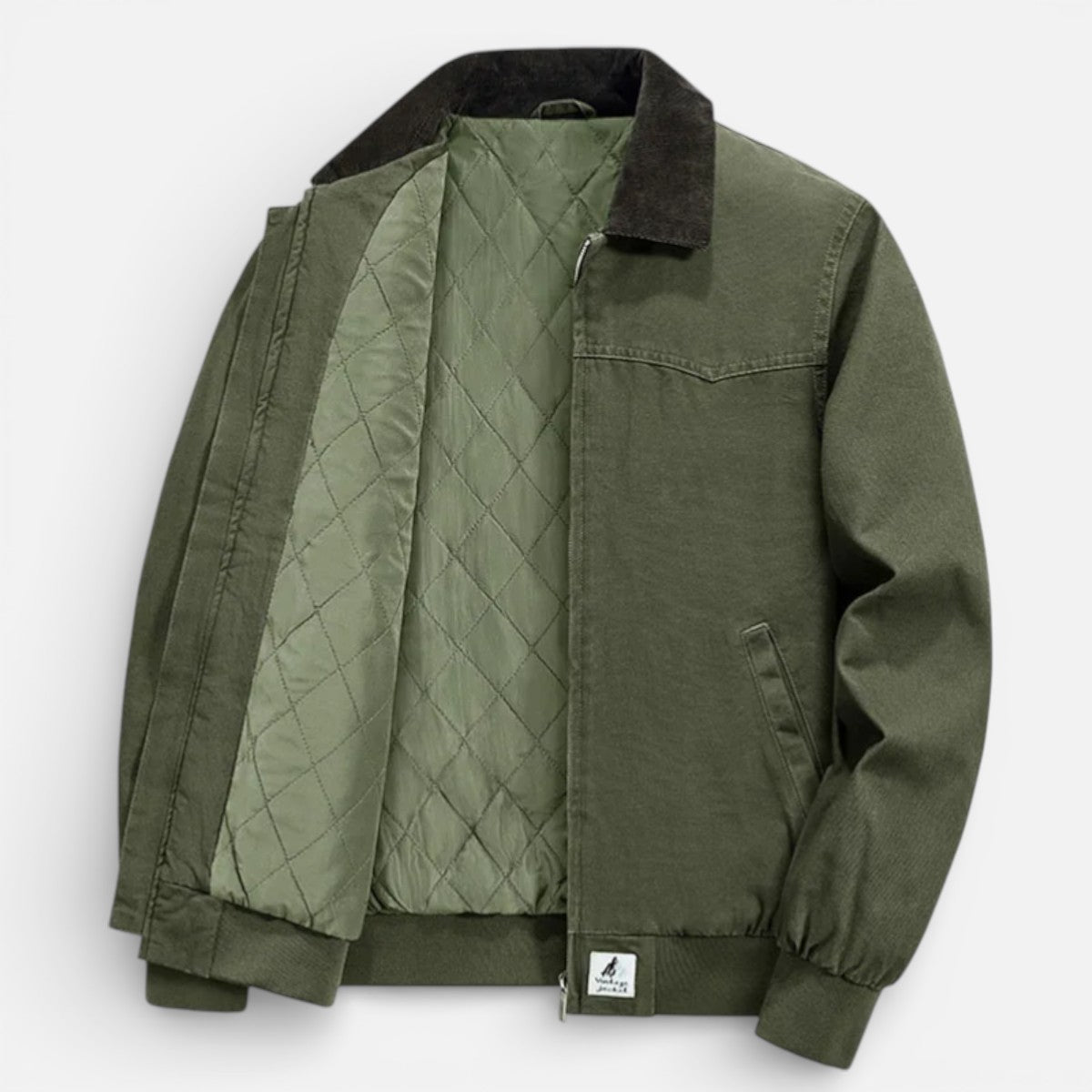 Duvrier | Men’s Cotton Corduroy Bomber Jacket – Daily Casual Wear