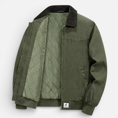 Duvrier | Men’s Cotton Corduroy Bomber Jacket – Daily Casual Wear