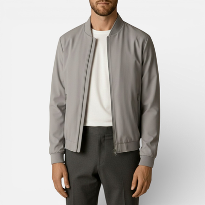 Duvrier | Men’s Zip-Up Tin Bomber Jacket - Casual Everyday Wear