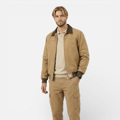 Duvrier | Men’s Cotton Corduroy Bomber Jacket – Daily Casual Wear