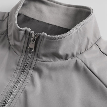 Duvrier | Men’s Zip-Up Tin Bomber Jacket - Casual Everyday Wear