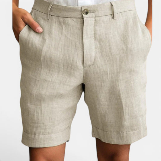 Duvrier | Men's Relaxed Fit Linen Summer Shorts