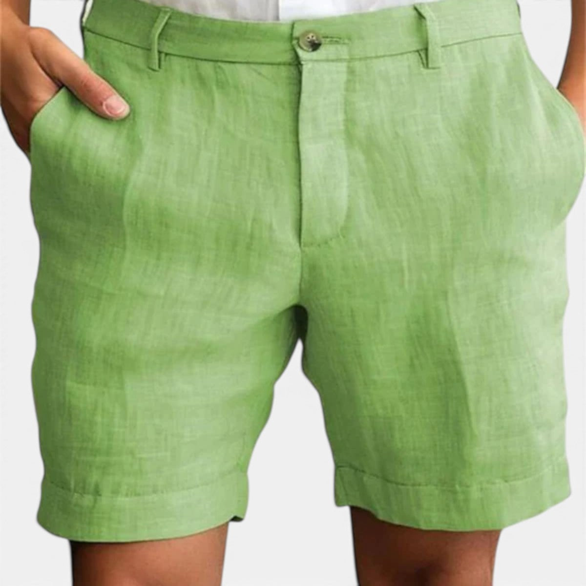 Duvrier | Men's Relaxed Fit Linen Summer Shorts