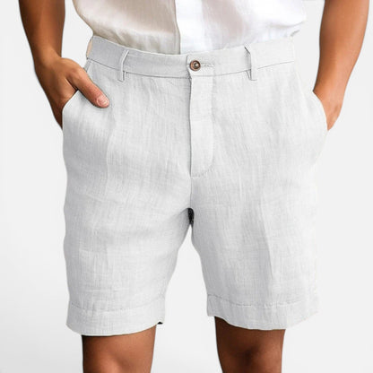 Duvrier | Men's Relaxed Fit Linen Summer Shorts