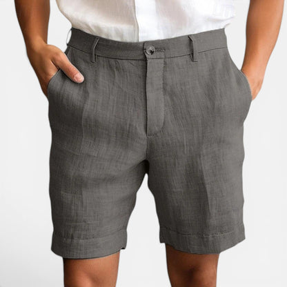 Duvrier | Men's Relaxed Fit Linen Summer Shorts