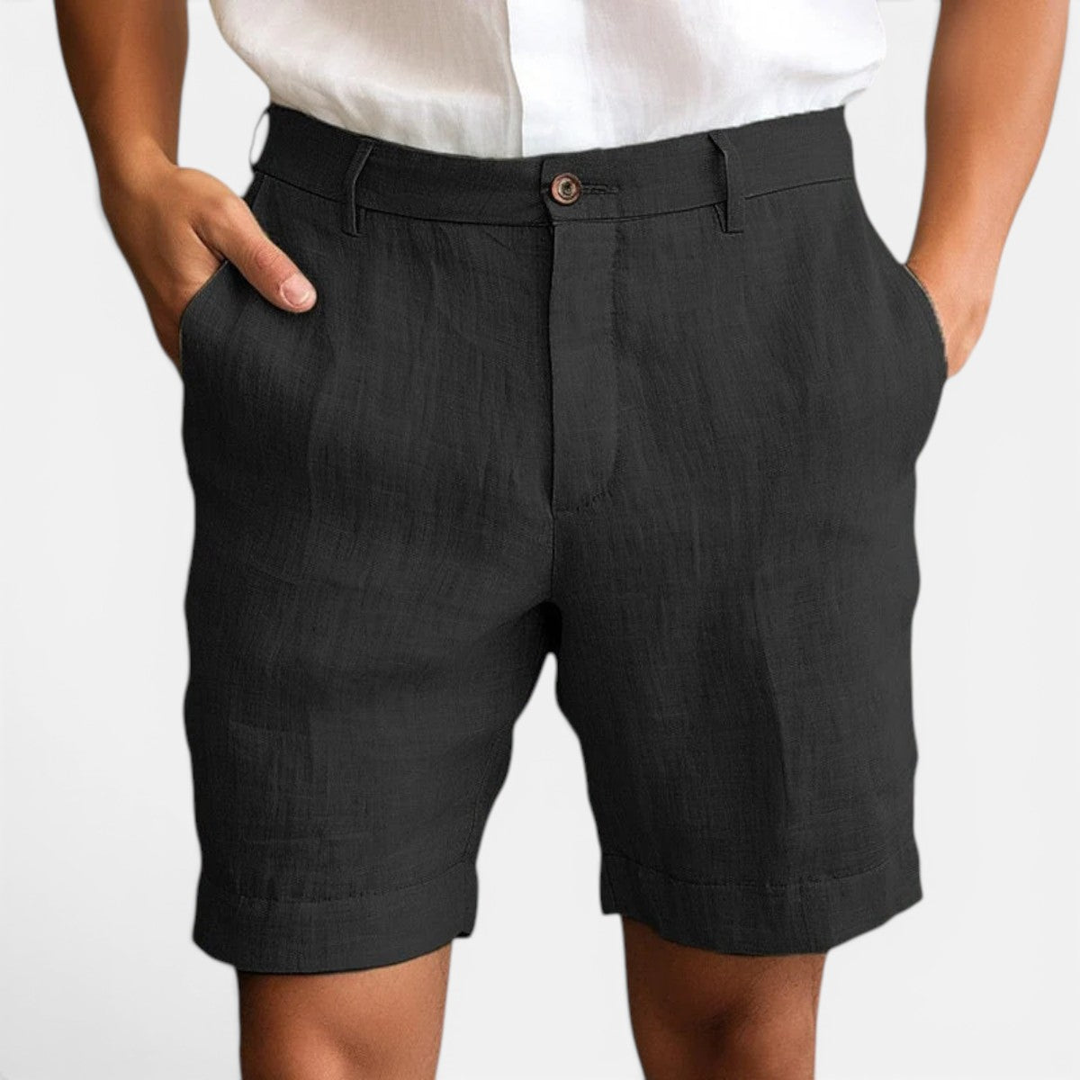Duvrier | Men's Relaxed Fit Linen Summer Shorts