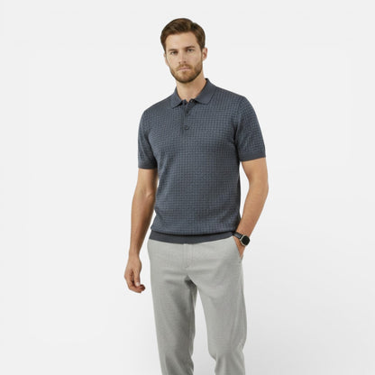 Duvrier | Men’s Short Sleeve Breathable Polo Shirt - Smart Casual Wear