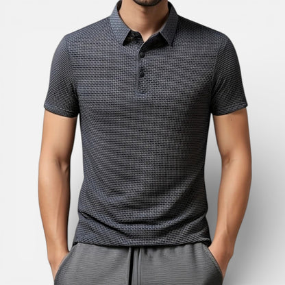 Duvrier | Men’s Short Sleeve Breathable Polo Shirt - Smart Casual Wear