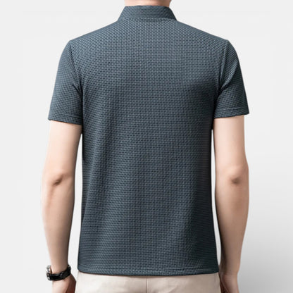 Duvrier | Men’s Short Sleeve Breathable Polo Shirt - Smart Casual Wear