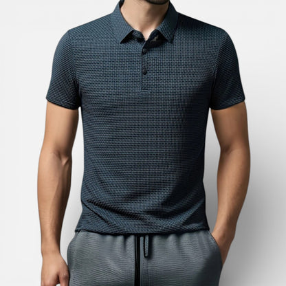 Duvrier | Men’s Short Sleeve Breathable Polo Shirt - Smart Casual Wear